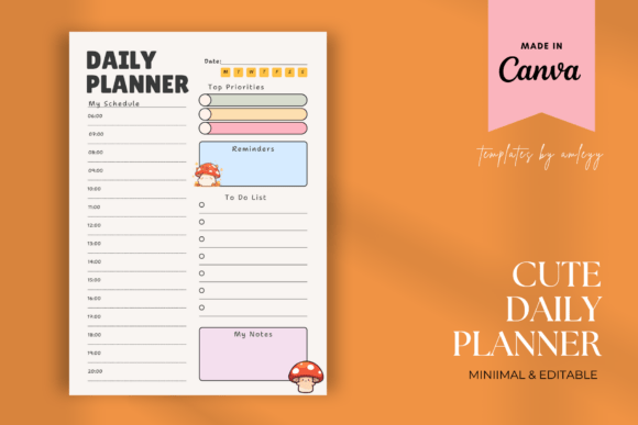 Download Cute Daily Planner Template – Printable - Planner template Collection