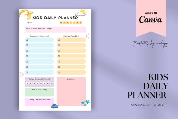 Download Kids Daily Planner Template | Printable - Planner template Collection