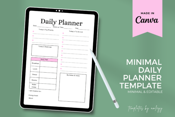 Download Minimal Daily Planner Template – Clean - Planner template Collection