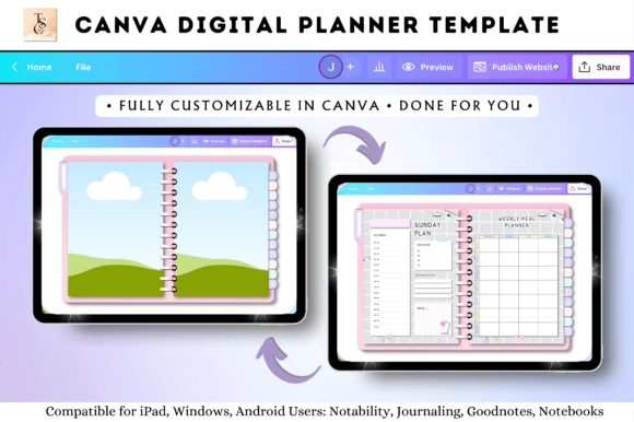 Download Canva Digital Planner Template - Planner template Collection