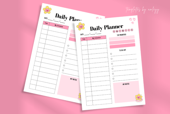 Download Cute Daily Planner Template Canva - Planner template Collection