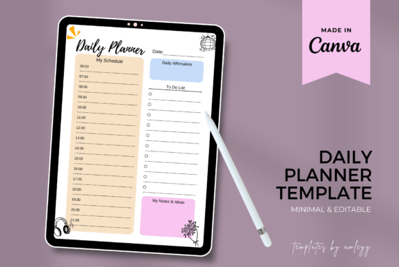 Download Free Cute Daily Planner Template | Canva - Planner template Collection