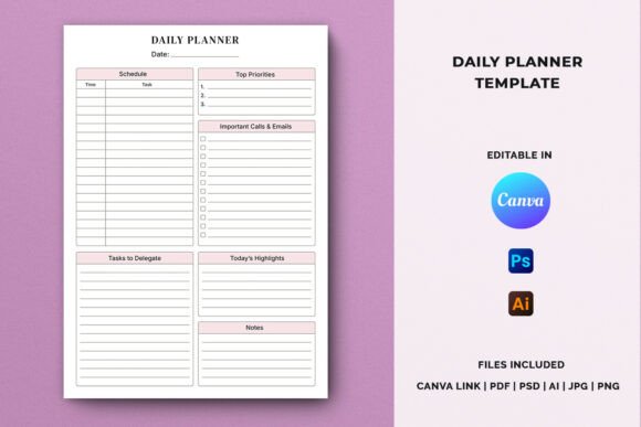 Download Daily Planner Template - Planner template Collection