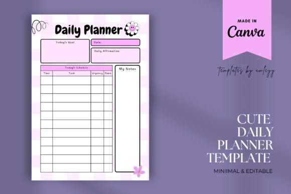Download Cute Daily Planner Template – Editable - Planner template Collection