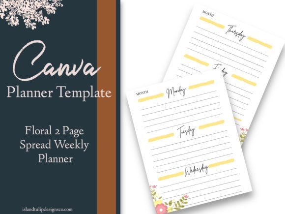 Download Floral Canva Planner Template - Canva planner template Collection