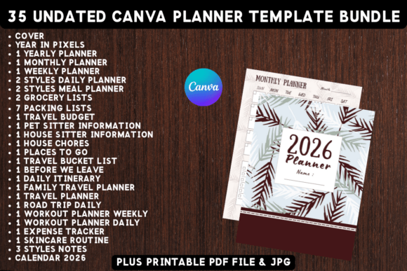 Download Printable Canva Planner Template Bundle - Canva planner template Collection
