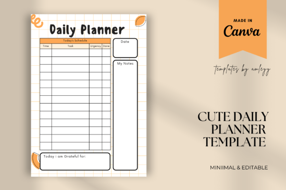 Download Cute Daily Planner Template – Editable - Planner template Collection